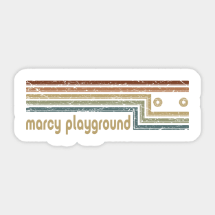 Marcy Playground Cassette Stripes Sticker